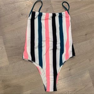 Solid & Striped Chelsea striped one piece GUC
